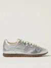 Autry Windspin Low Sneakers In Platinum Leather In Silver
