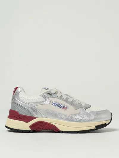 Autry Hyperway Low Mesh And Suede-trimmed Metallic Leather Sneakers In Multi