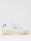 Autry 'medalist' White Low Top Sneakers With Black Contrasting Heel Tab In Leather Woman In White