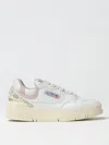 Autry White Leather And Suede Silver Sneakers Clc Low In Neutral
