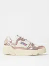 Autry Platinum Leather And Suede Low Top Sneakers In White