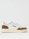 Autry Medalist Sneakers In White Leather With Brown Suede In White