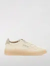 Autry Medalist Sneakers In Beige Suede In White