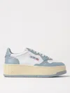 Autry Medalist Platform - Leather Trainers In White
