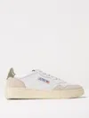 Autry Low Sneaker With Perforated Detailing And Contrast Panel In White