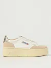 Autry Low Top Sneakers In Calf Leather And Suede In White