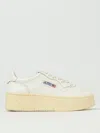 Autry White Leather Medalist Platform Sneakers In White