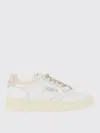 Autry Medalist Shearling-trimmed Leather Sneakers In Neutral
