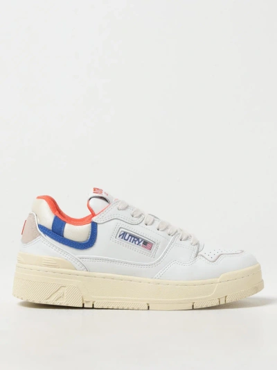Autry Clc Lace-up Leather Sneakers In White