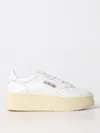 Autry White Leather Medalist Platform Sneakers In White