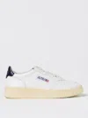 Autry Medalist Low White Sneakers With Contrasting Heel Tab In Leather Man In Weiss