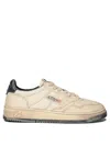 Autry Sup Vint Low Leat Padded In Beige