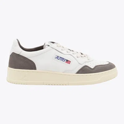 AUTRY AUTRY WHITE AND GREY LEATHER MEDALIST SNEAKERS