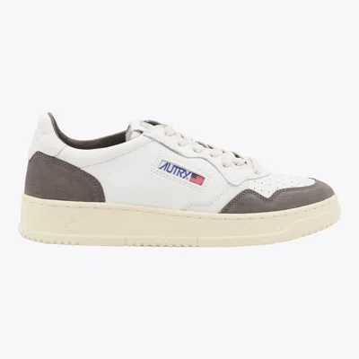 AUTRY AUTRY WHITE AND GREY LEATHER MEDALIST SNEAKERS