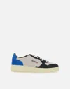 Autry 'medalist Low' Blue Sneakers With Contrasting Heel And Inserts In Black