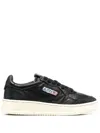 Autry Low-top Sneakers With Goat Leather Upper In Black