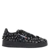 Autry Floral Embellished Low Top Sneakers In Black