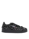 Autry Sparkling Black Low-top Sneakers With Sequin Detail In Black