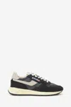 Autry Reelwind Running Sneakers In Suede And Nylon In Black