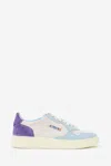 Autry Medalist Low Tricolor Suede Sneakers Patridge And Mauve Color In Multi