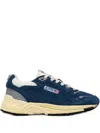 Autry Hyperway Leather-trimmed Suede And Mesh Sneakers In Blue