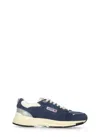 Autry Hyperway Leather-trimmed Suede And Mesh Sneakers In Blue