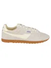 Autry 'windspin Low' Beige Sneaker With Logo On The Side And On The Heel In Suede Man In Neutral