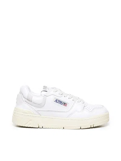 Autry Sneakers Clc In Cowskin In White
