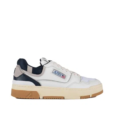 Autry Sneakers Clc In White And Blue Leather In Multi