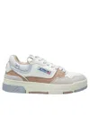 Autry Sneaker Clc Low Natural Beige Camel In Suede/silver