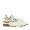 Autry Sneakers Clc Low In Whisper White Lizard And Platinum Leather In Multi