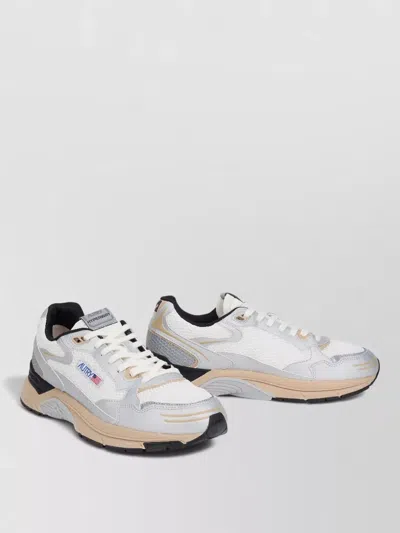 Autry Sneakers Contrast Mesh Breathable Sporty Silhouette In White