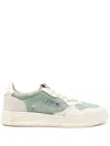 Autry Leather Perforated Toe Low Top Sneakers In Green