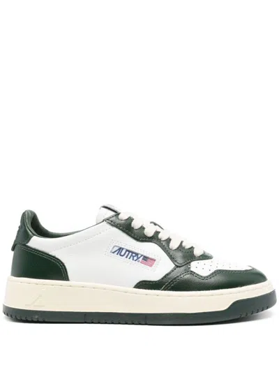 Autry Medalist Low Leather Sneakers In Green