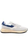 Autry 'reelwind Super Vintage' Grey Sneakers With Logo Patch On The Tongue And Contrasting Heel In Grey