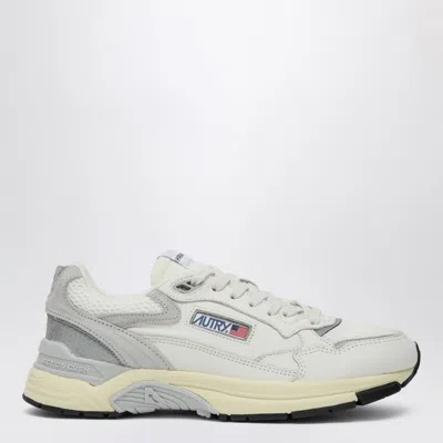 Autry Sneakers Hyperway In Mesh And White And Grey Suede In Gray