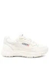 Autry Hyperway Sneakers In Whisper White Laminated Leather And Mesh Shoes In Neutral