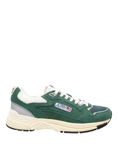 AUTRY SNEAKERS  HYPERWAY IN SUEDE AND GREEN