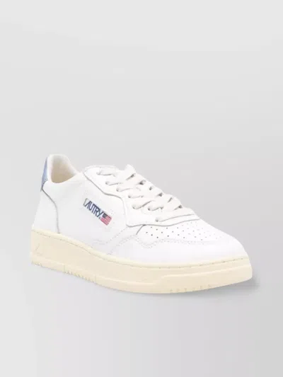 Autry Sneakers Leather Low-top Silhouette Perforated Detailing In White
