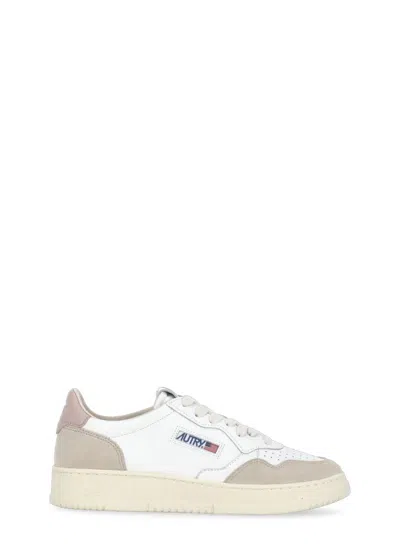 Autry Trainers In Leat/suede Wht/pow