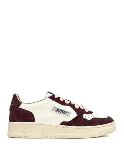 AUTRY SNEAKERS MEDALIST GLITTER BORDEAUX
