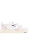 Autry Sneakers Medalist Low In Pelle Bicolore Bianco E Rosa In White