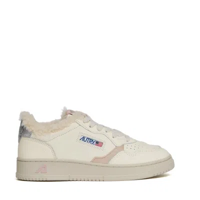 Autry Sneakers Medalist Low Silver Black Powder Grey In White