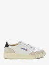 Autry Medalist Low Sneakers In White Leather And Suede With Custom Lettering In White