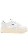 Autry Sneakers Medalist Platform In Suede And Leather White And Gray. In Multi
