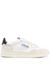Autry Medalist Low Sneakers In Two - Tone Leather And Suede With Lettering Game Set Match In White