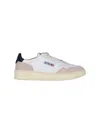 Autry Medalist Low Leather Low-top Sneakers In Leat/suede Wht/blue