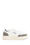 Autry 'medalist Low' White Low Top Sneakers With Side Logo Detail In Leather And Suede Man In Multi