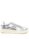 Autry Sequined Low Top Sneakers With Fabric Upper In Multi