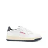 Autry X Maison Kitsuné Medalist Low Sneakers In White And Blue Leather In Multi